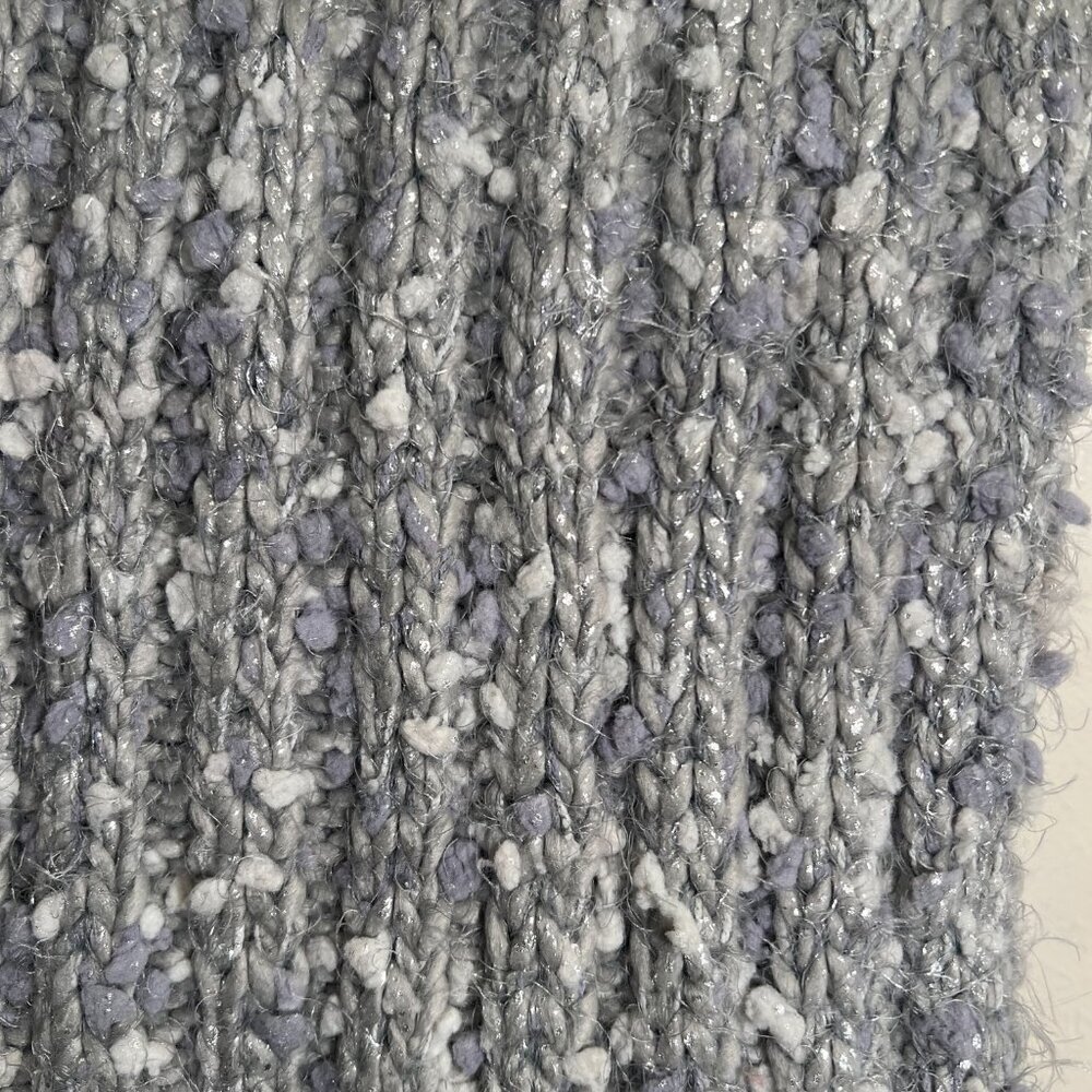 NWT Anthropologie Gray Chunky Metallic Infinity Scarf - Picture 5 of 9